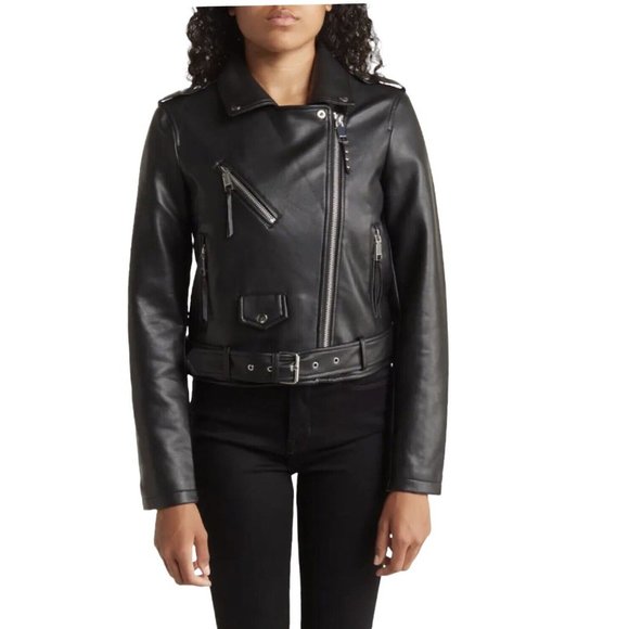 REBECCA MINKOFF Faux Leather Moto Jacket - Picture 3 of 4
